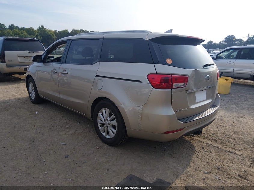 Vin: kndmb5c1xh6235947, lot: 46466861, kia sedona lx 20173