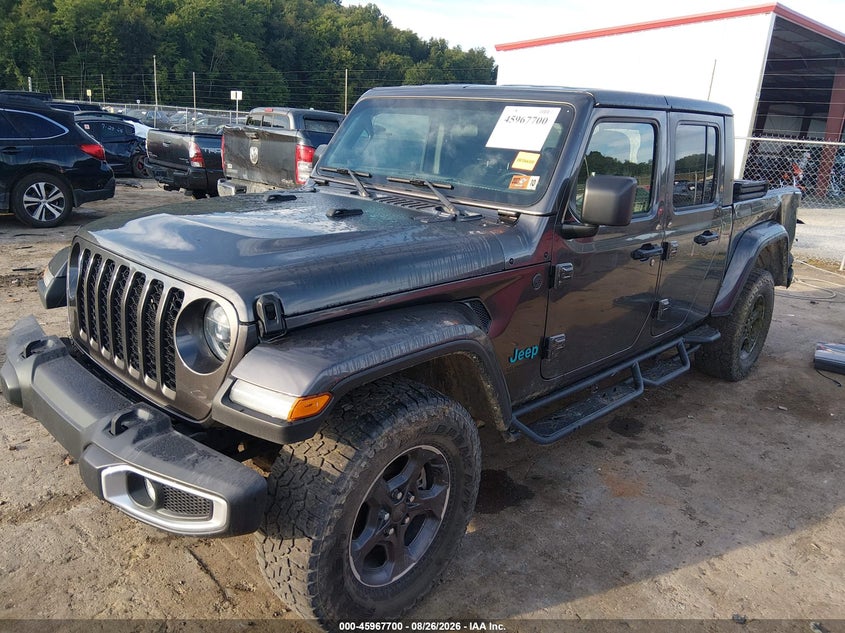 2022 Jeep Gladiator, Left Rear, IAAI, VIN 1C6JJTAM2NL153819 — photo 2