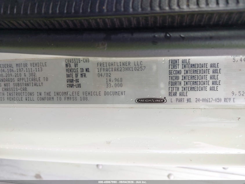 2003 FREIGHTLINER M2 auction photo 8