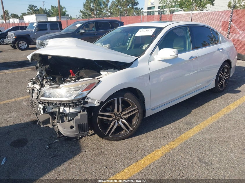 2016 Honda Accord, Удар спереду, IAAI, VIN 1HGCR3F99GA035930 — фото 2