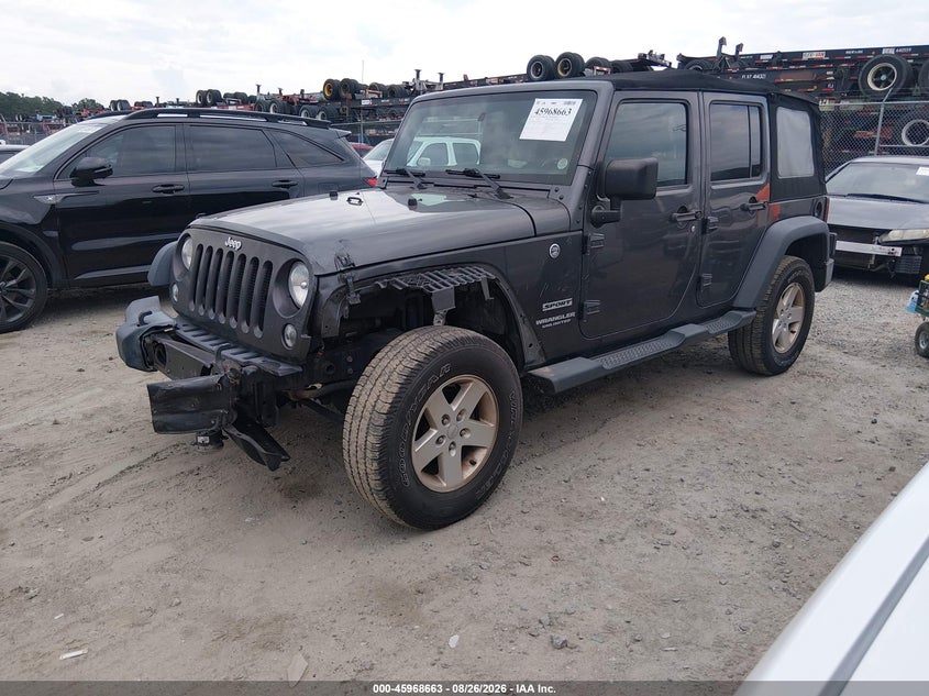 Vin: 1c4bjwdg1hl567358, lot: 46467882, jeep wrangler unlimited sport 4x4 20172
