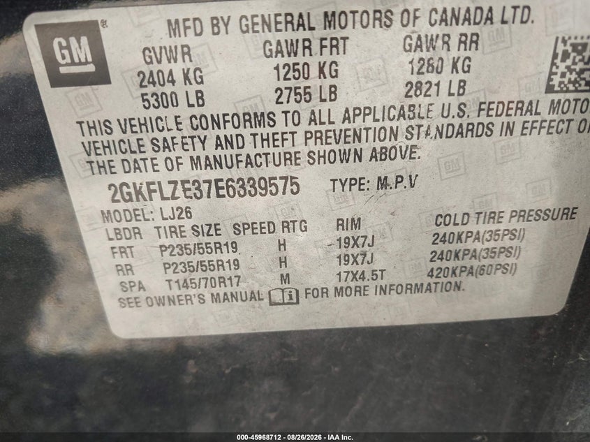 GMC TERRAIN 2014 VIN 2GKFLZE37E6339575