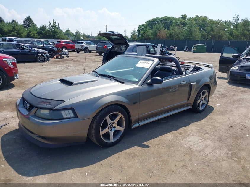 2002 Ford Mustang, Повреждение двигателя, IAAI, VIN 1FAFP45X02F155852 — фото 2