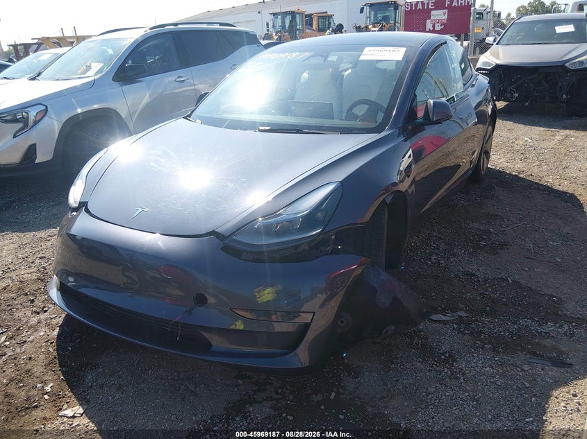 2022 Tesla Model 3, Flood, IAAI, VIN 5YJ3E1EA8NF319242 — photo 2