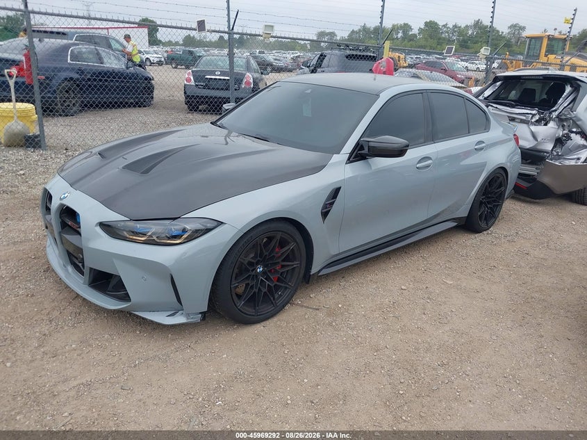 2022 BMW M3, Flood, IAAI, VIN WBS43AY04NFM36141 — photo 2