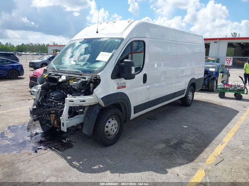 Vin: 3c6mrvjg7me539087, lot: 46468680, ram promaster 3500 cargo van high roof 159 wb ext 20212