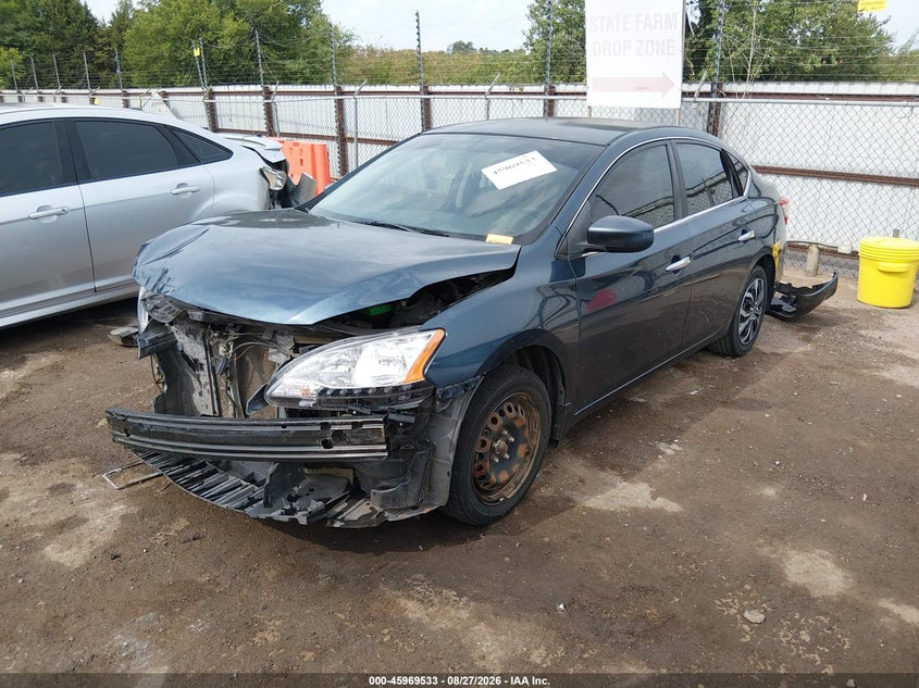 2013 Nissan Sentra, Удар спереду, IAAI, VIN 1N4AB7APXDN905962 — фото 2
