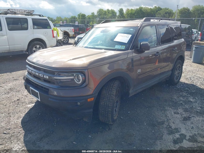 Vin: 3fmcr9b60nrd94675, lot: 46468933, ford bronco sport big bend 20222