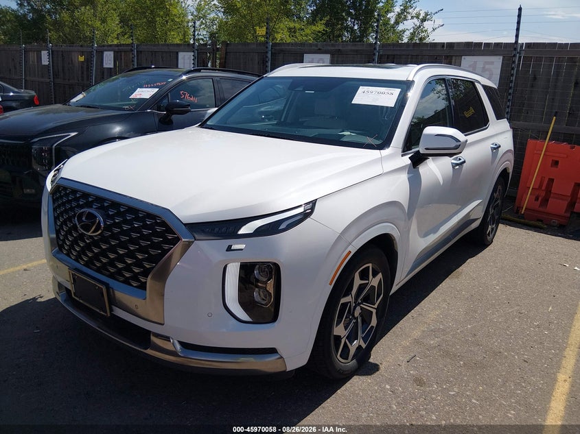 2022 Hyundai Palisade, Right Side, IAAI, VIN KM8R7DHE7NU357486 — photo 2