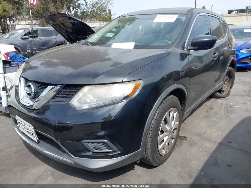 2016 Nissan Rogue, Левый зад, IAAI, VIN KNMAT2MT8GP630457 — фото 2