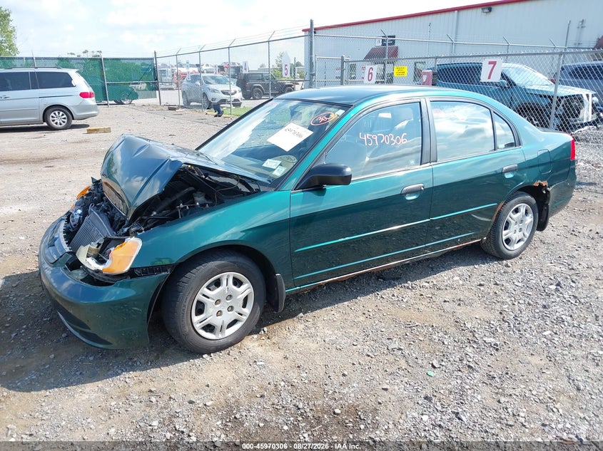 2001 Honda Civic, Front End, IAAI, VIN 2HGES16531H609347 — photo 2