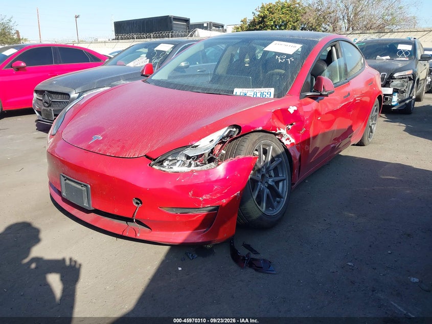 Vin: 5yj3e1eaxnf187178, lot: 46469529, tesla model 3 rear-wheel drive 20222