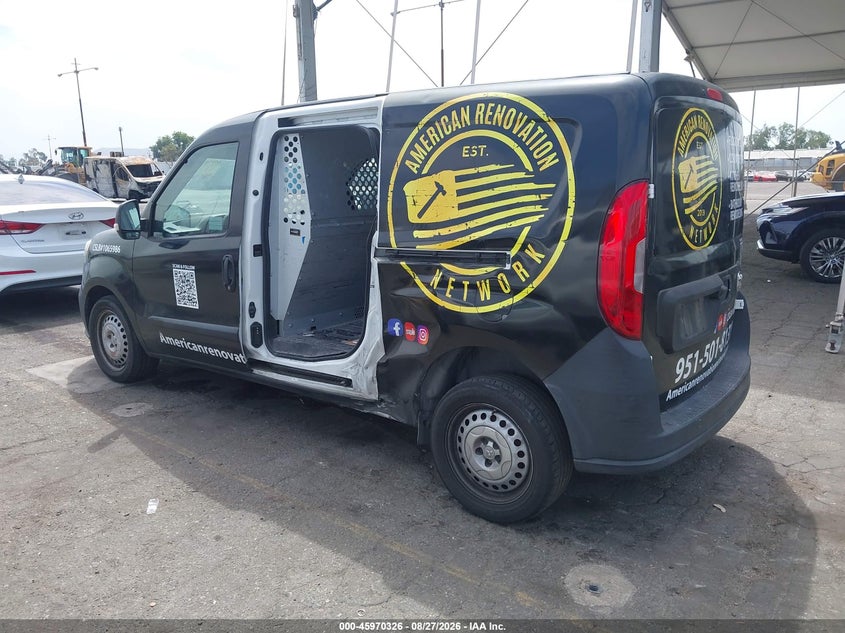 Vin: zfbhrfab5l6s31136, lot: 46469545, ram promaster city tradesman 20203