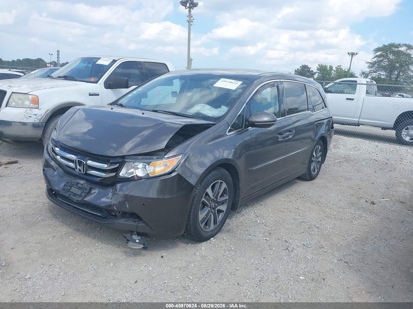 2014 Honda Odyssey, Удар сзади, IAAI, VIN 5FNRL5H97EB019829 — фото 2