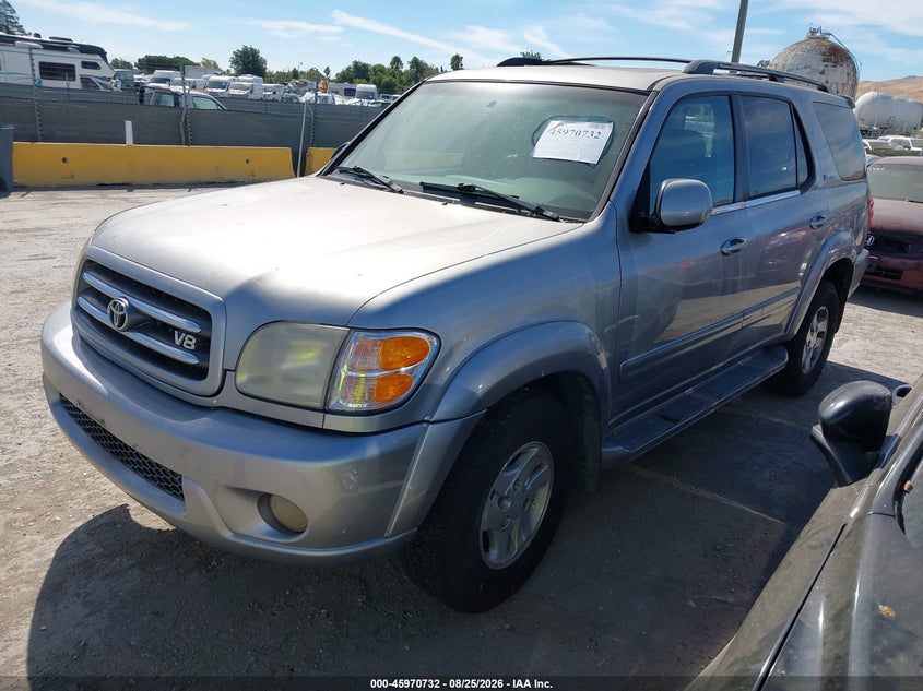 2001 Toyota Sequoia, Обычный износ, IAAI, VIN 5TDBT48A01S001572 — фото 2