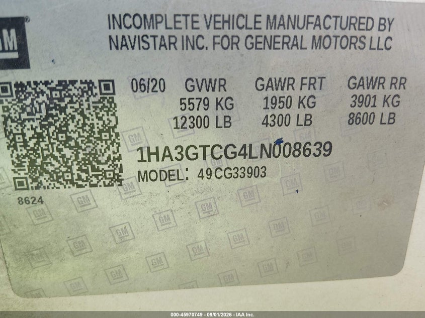 2020 CHEVROLET EXPRESS CUTAWAY auction photo 8
