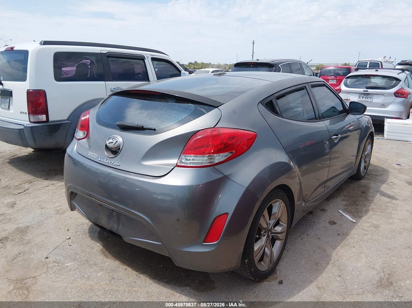 Vin: kmhtc6ad6cu026541, lot: 46470056, hyundai veloster base w/black 20124
