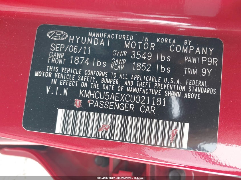 2012 HYUNDAI ACCENT SE · Фото 9