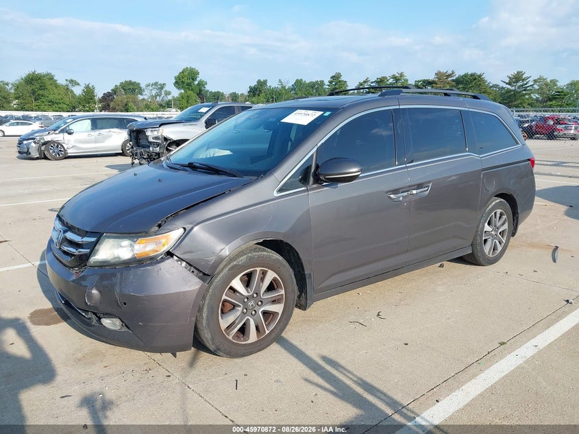 2015 Honda Odyssey, Удар спереди, IAAI, VIN 5FNRL5H99FB002225 — фото 2