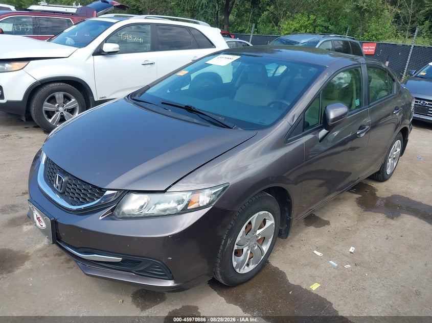 2015 Honda Civic, Roof, IAAI, VIN 2HGFB2F54FH514412 — photo 2