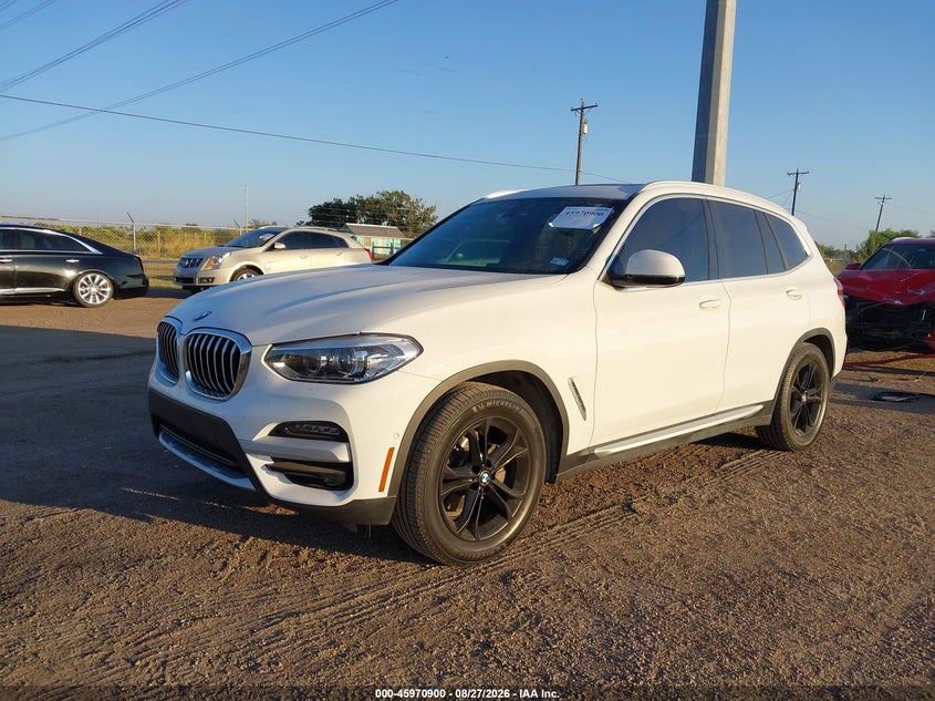 2020 BMW X3, Лівий зад, IAAI, VIN 5UXTY3C0XL9B53747 — фото 2