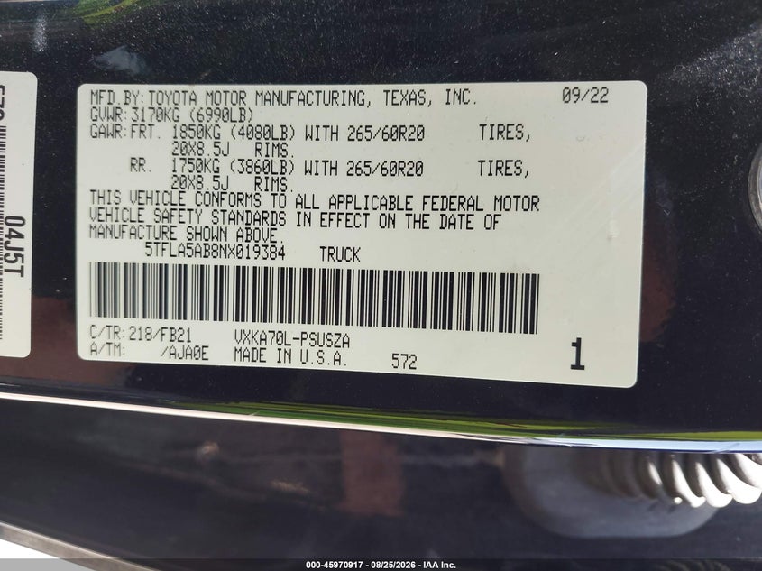 TOYOTA TUNDRA - zdjęcie 9