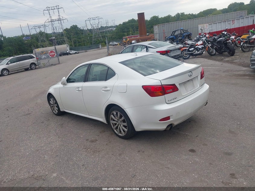 2008 LEXUS IS SEDAN 2.5L V-6 DI, DOHC, VVT, 204HP