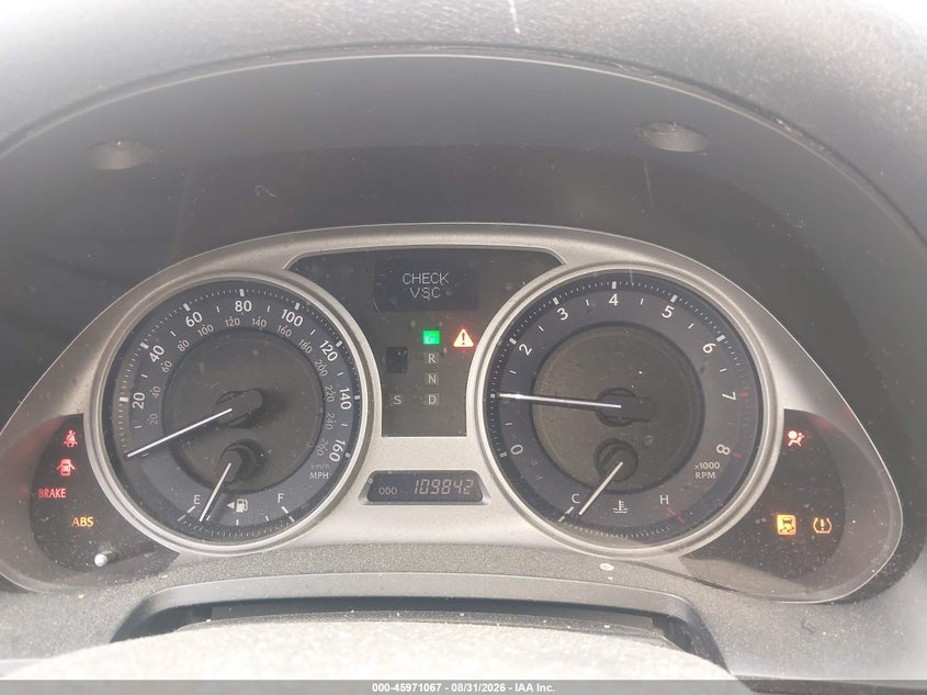 2008 LEXUS IS SEDAN 2.5L V-6 DI, DOHC, VVT, 204HP