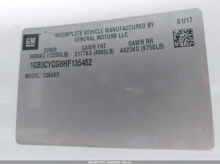 2017 CHEVROLET SILVERADO 3500HD CHASSIS auction photo 8