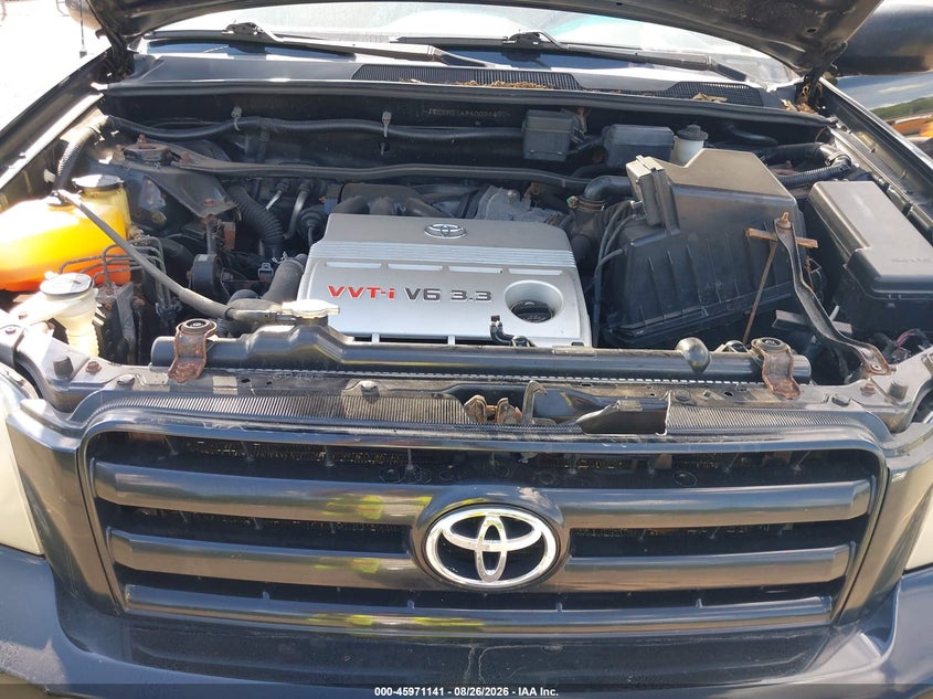 2004 TOYOTA HIGHLANDER SPORT UTILITY VEHICLE 3.3L V-6 DOHC, VVT, REGULAR , 230HP