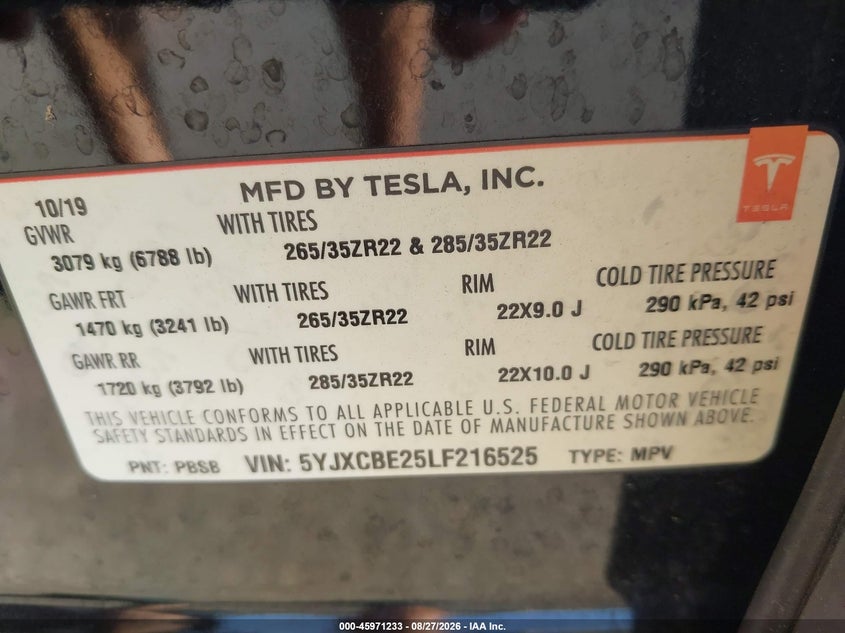 2020 TESLA MODEL X · Фото 9