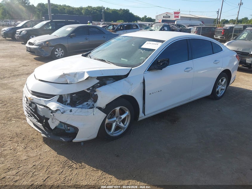 2018 Chevrolet Malibu, Front End, IAAI, VIN 1G1ZB5ST0JF210966 — photo 2