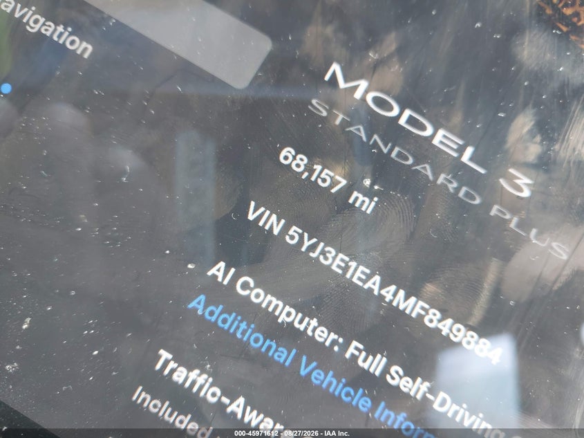 2021 TESLA MODEL 3 auction photo 7
