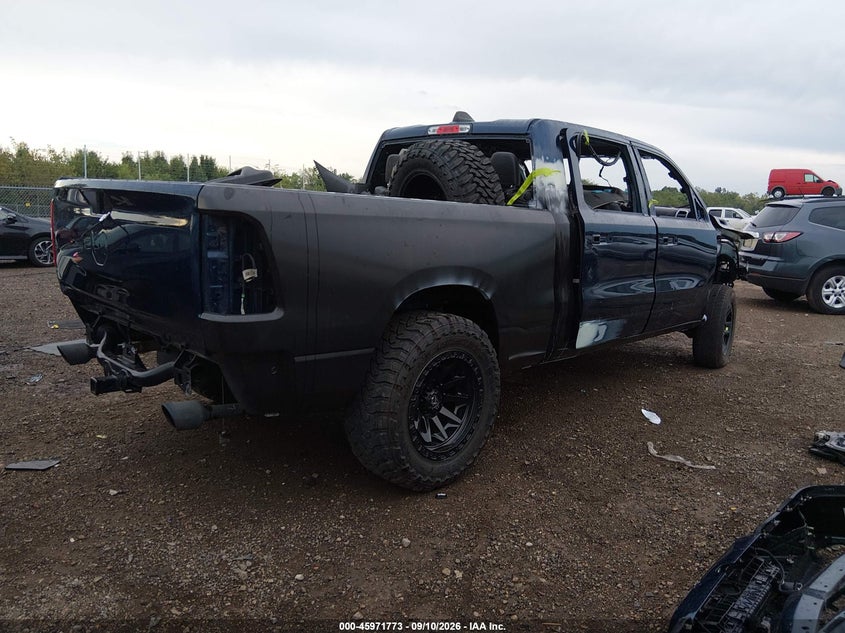 Vin: 1c6srfmt7ln212107, lot: 46471013, ram 1500 big horn  4x4 6'4 box 20204