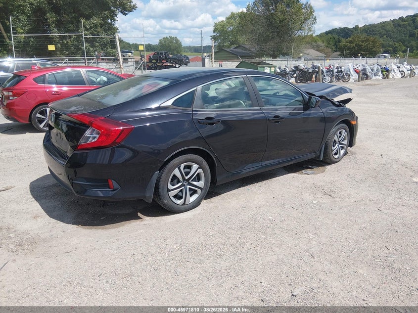 Vin: 2hgfc2f57jh505502, lot: 46471050, honda civic lx 20184