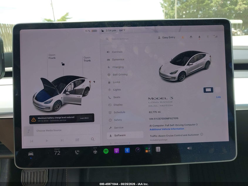 2021 TESLA MODEL 3 auction photo 7