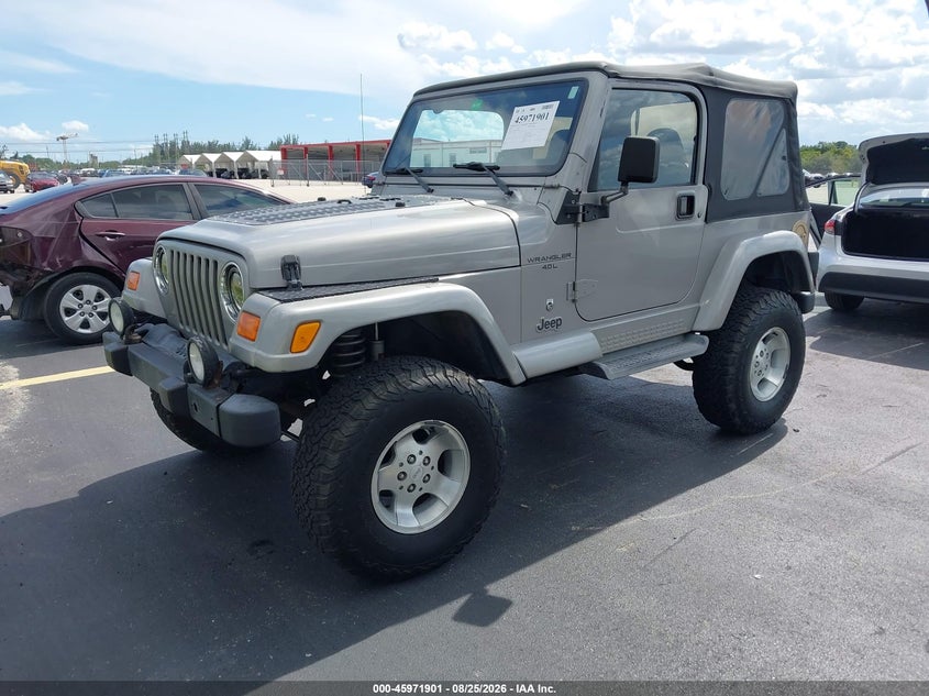 2001 Jeep Wrangler Sport, Right Front, IAAI, VIN 1J4FA49S11P364000 — photo 2