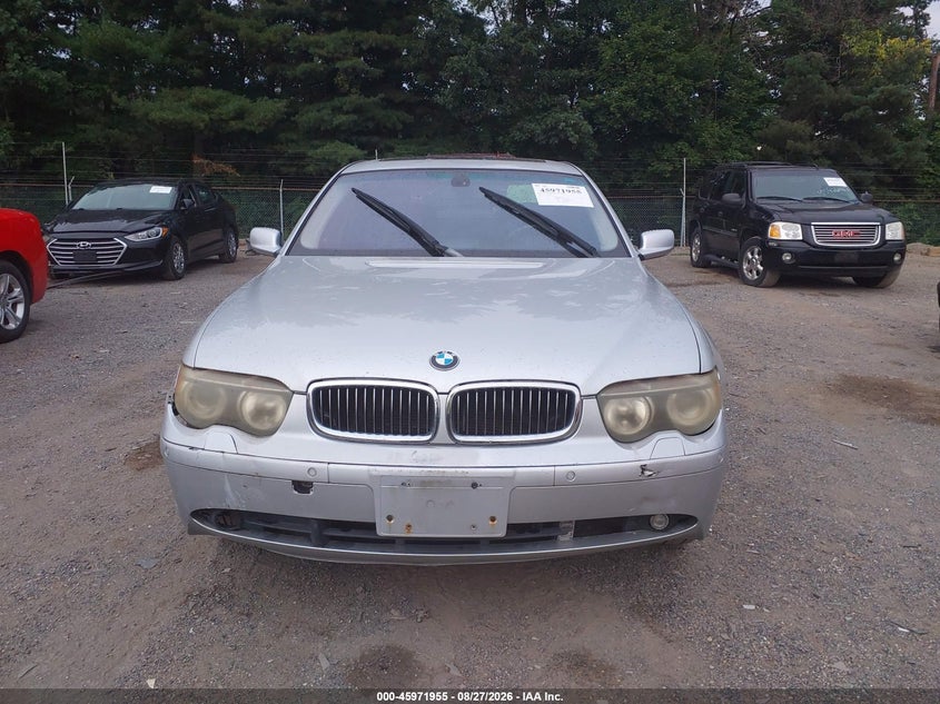 BMW 745I 2003 VIN WBAGL63473DP68088