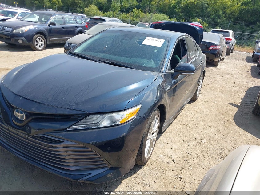 2018 Toyota Camry Hybrid Xle, Удар сзади, IAAI, VIN 4T1B21HK1JU500804 — фото 2