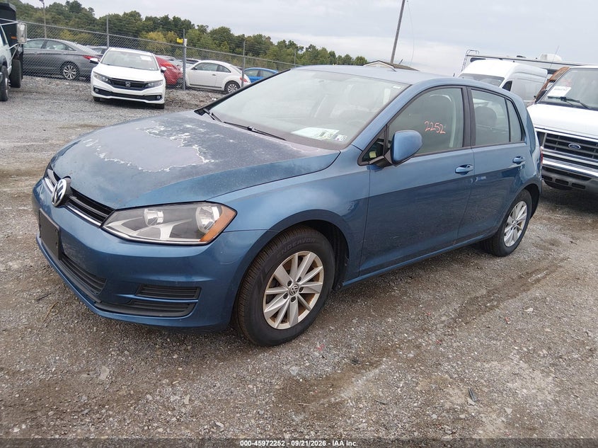 Vin: 3vw217auxfm019609, lot: 46471492, volkswagen golf tsi s 4-door 20152