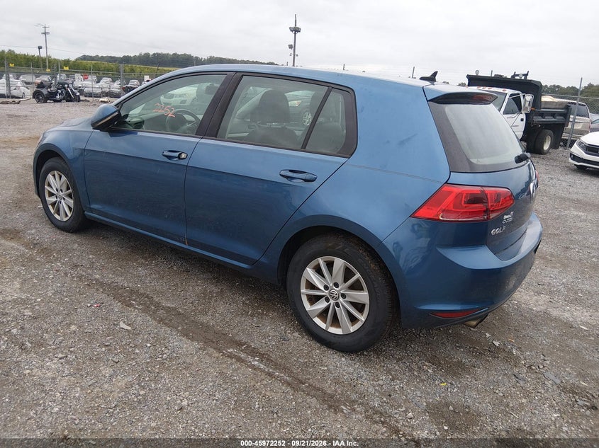 Vin: 3vw217auxfm019609, lot: 46471492, volkswagen golf tsi s 4-door 20153