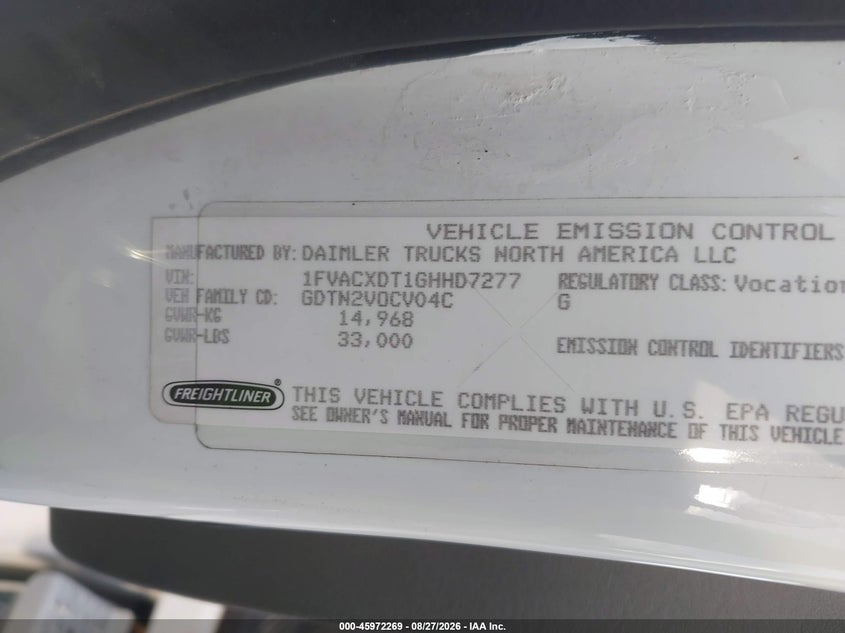 2016 FREIGHTLINER M2 auction photo 8