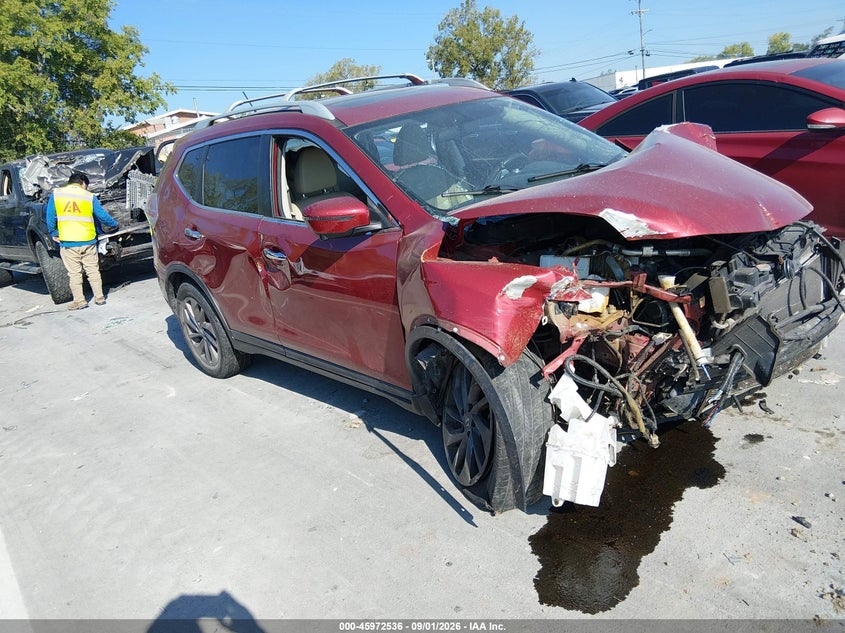 2016 Nissan Rogue Sl, Front, IAAI, VIN 5N1AT2MT8GC883135