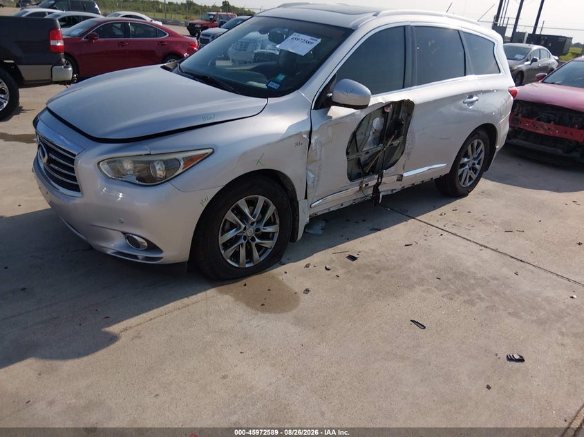 2014 Infiniti QX60, Лівий бік, IAAI, VIN 5N1AL0MN2EC540775 — фото 2