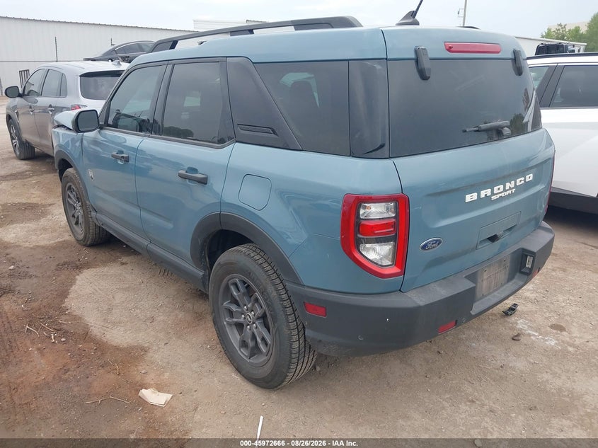 Vin: 3fmcr9b68pre18644, lot: 46471906, ford bronco sport big bend 20233