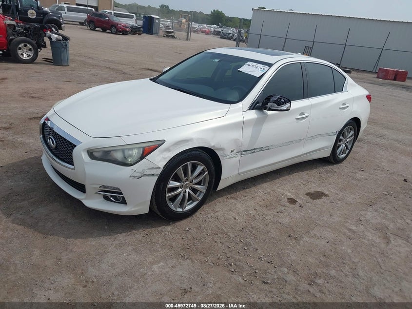 2015 Infiniti Q50, Левый бок, IAAI, VIN JN1BV7AP5FM337041 — фото 2