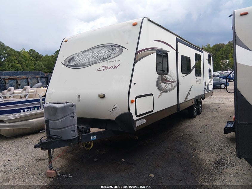 2013 FOREST RIVER SURVEYOR 296 SPORT TRAVEL TRAILER auction photo 2