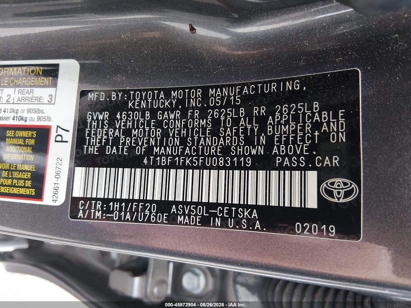 TOYOTA CAMRY - zdjęcie 9