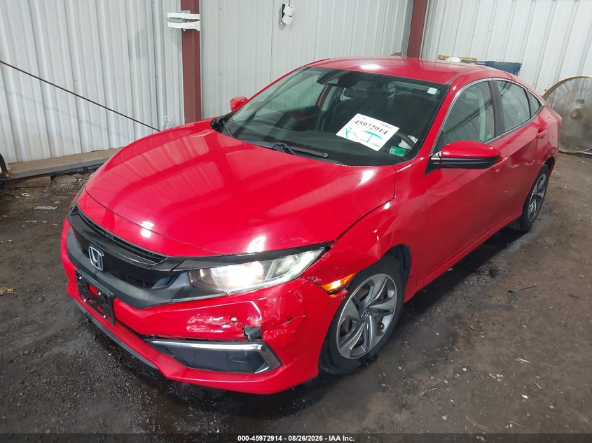 2019 Honda Civic, Front End, IAAI, VIN 2HGFC2F66KH523712 — photo 2