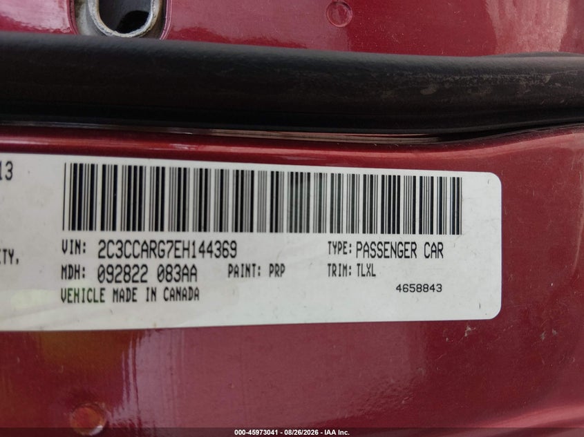CHRYSLER 300 2014 VIN 2C3CCARG7EH144369